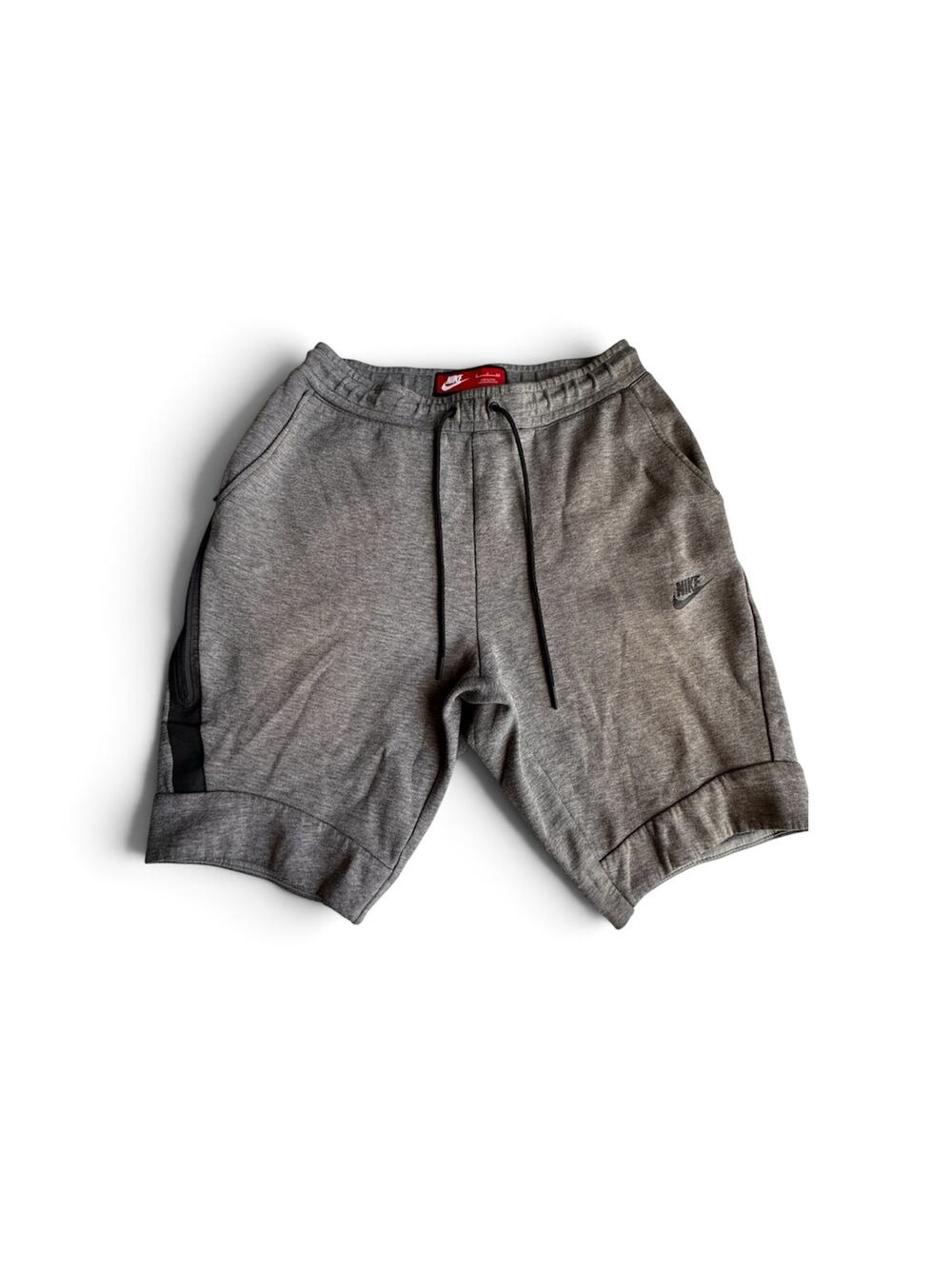 Nike Tech Fleece Shorts Mens Small Grey Zipper Pocket Sweat Shorts